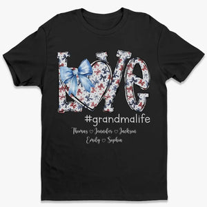T-shirt, sweat à capuche et sweat-shirt unisexe personnalisé « Love Grandmalife » pour la famille, cadeau pour maman et grand-mère, 4 juillet