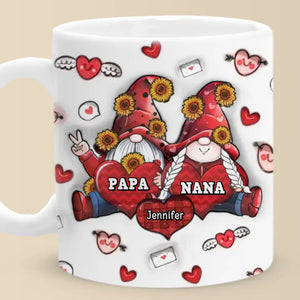 Les grands-parents sont un trésor pour la famille - Mug personnalisé avec effet gonflé en 3D - Cadeau pour grand-mère et grand-père