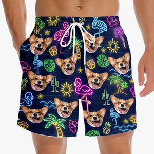 Photo personnalisée : chaque jour devrait être une journée à la plage - Short de plage hawaïen tropical personnalisé pour chien et chat - Cadeau de vacances d'été, cadeau de fête d'anniversaire pour propriétaires d'animaux et amoureux des animaux