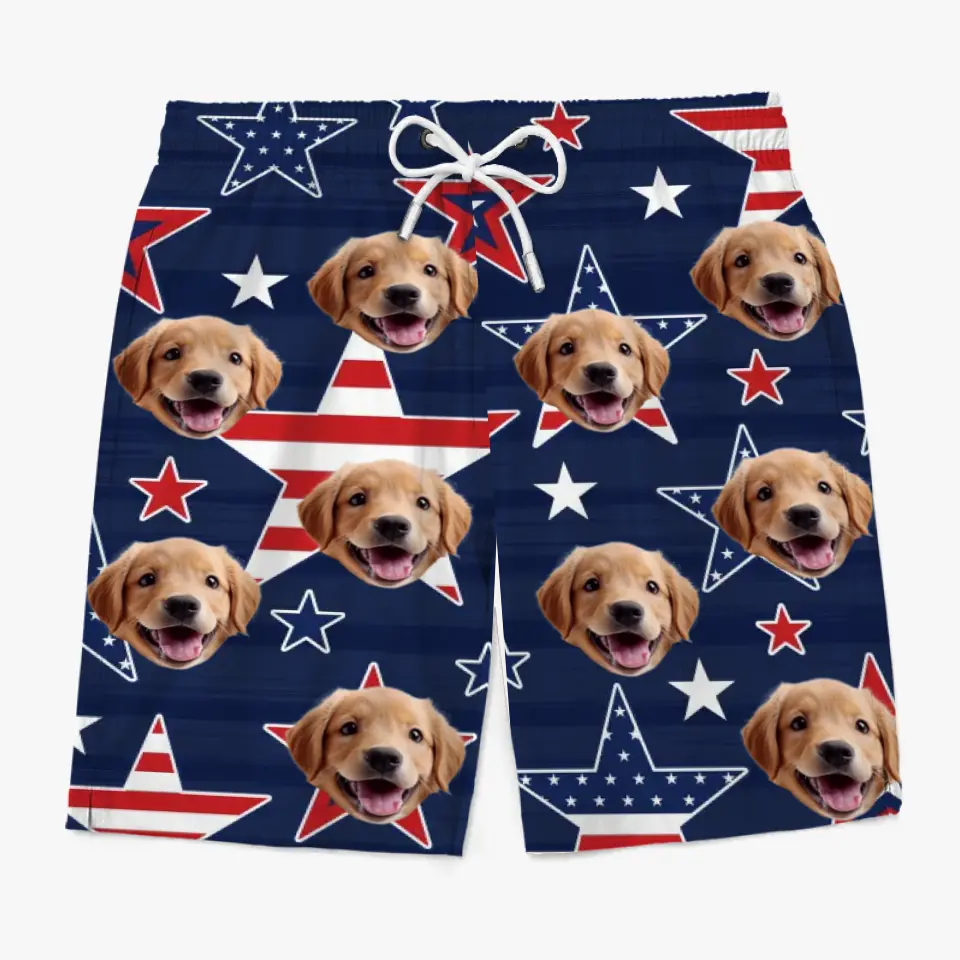 Short de plage hawaïen personnalisé avec photo certifiée Aquaholic pour homme, motif tropical Aloha, pour chien et chat, cadeau idéal pour les vacances d'été, les anniversaires et les amoureux des animaux.