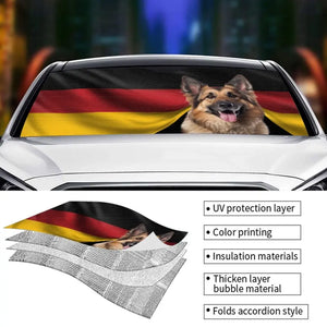 Photo personnalisée : La vie est meilleure avec mes animaux de compagnie ! Pare-soleil personnalisé pour pare-brise de voiture, protection de fenêtre de voiture, cadeau pour propriétaires et amoureux des animaux.