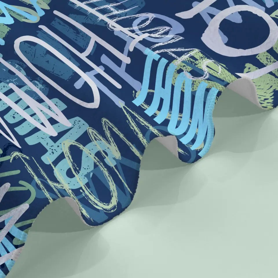 Ambiance estivale - Serviette de plage personnalisée pour toute la famille - Cadeau idéal pour les vacances d'été, un anniversaire ou une fête à la piscine