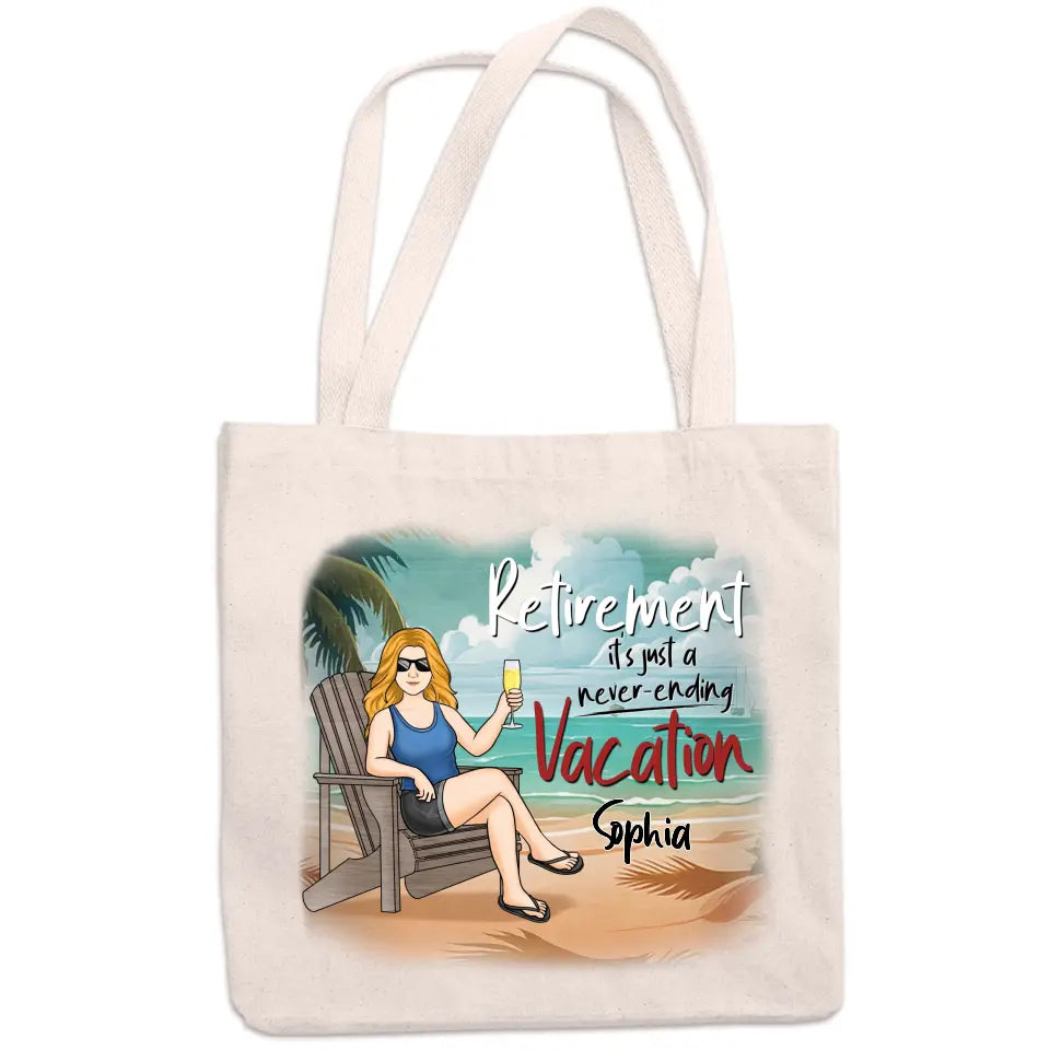 Rendez-vous à la plage - Sac fourre-tout personnalisé pour la famille - Cadeau d'appréciation et de retraite pour grand-mère