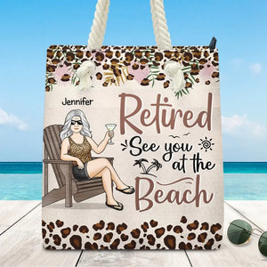 Rendez-vous à la plage - Sac de plage personnalisé pour la famille - Cadeau d'appréciation et de retraite pour grand-mère