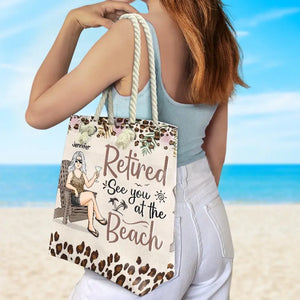 Rendez-vous à la plage - Sac de plage personnalisé pour la famille - Cadeau d'appréciation et de retraite pour grand-mère
