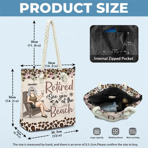 Rendez-vous à la plage - Sac de plage personnalisé pour la famille - Cadeau d'appréciation et de retraite pour grand-mère
