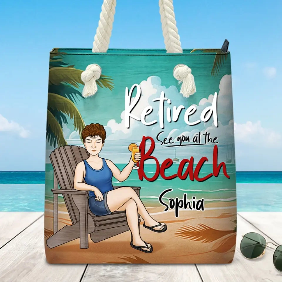 Il est temps de profiter des bonnes choses - Sac de plage personnalisé pour la famille - Cadeau d'appréciation et de retraite pour grand-mère