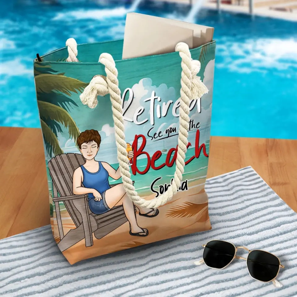 Il est temps de profiter des bonnes choses - Sac de plage personnalisé pour la famille - Cadeau d'appréciation et de retraite pour grand-mère