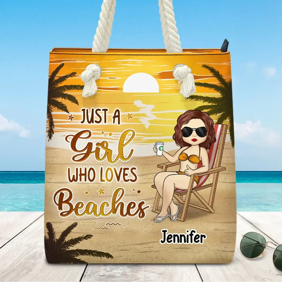 Vivez au soleil, nagez dans la mer - Sac de plage personnalisé Bestie - Cadeau de vacances d'été pour meilleures amies, meilleures amies, sœurs