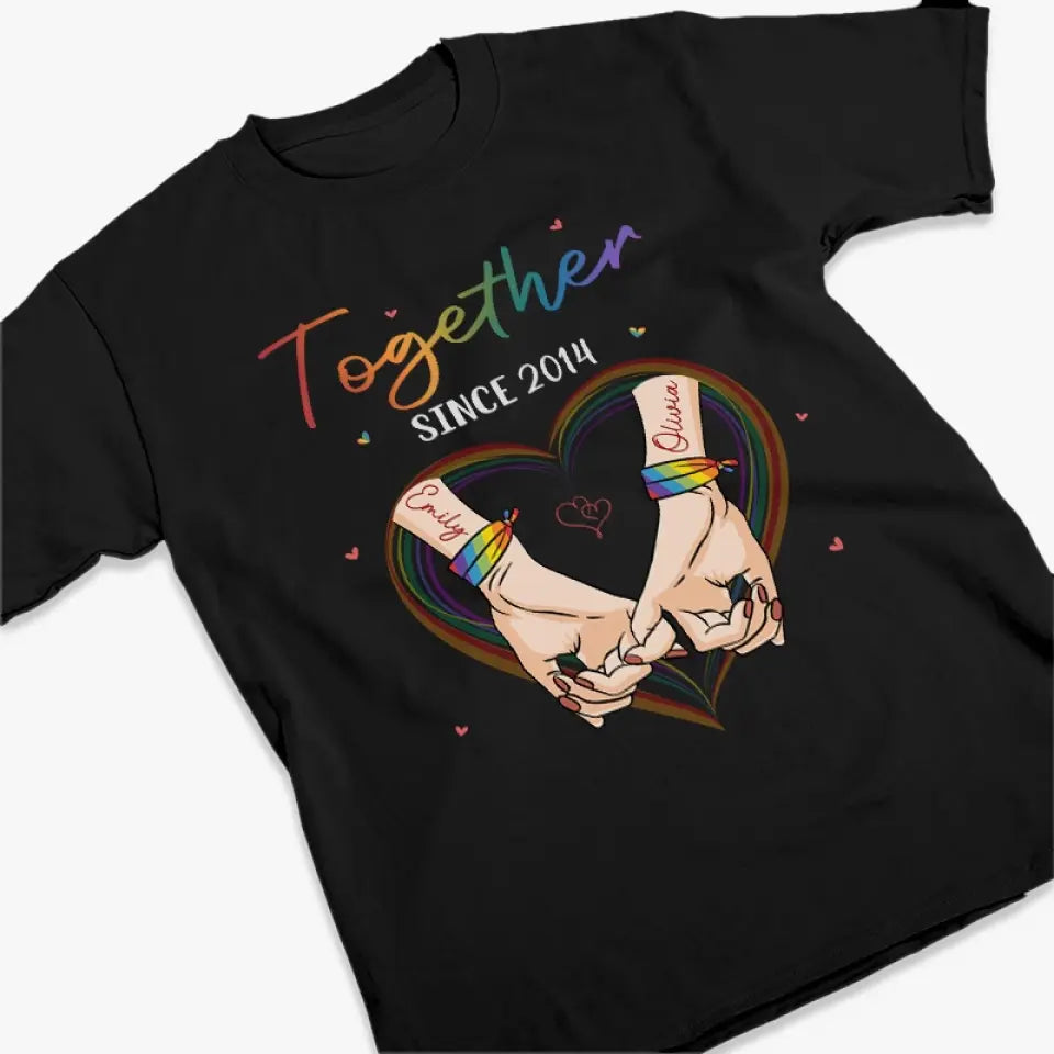 Tu es mon arc-en-ciel - T-shirt unisexe personnalisé pour couple, sweat à capuche, cadeau pour mari et femme, anniversaire, LGBTQ+
