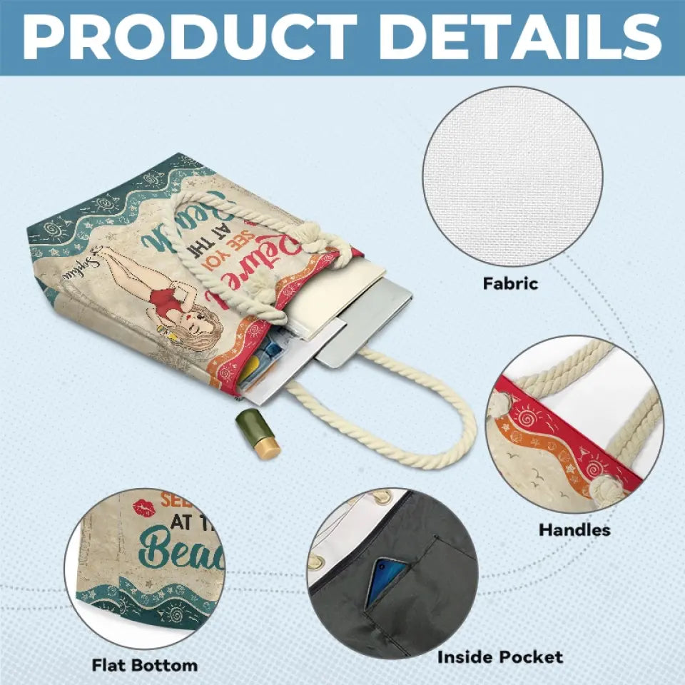Une journée à la plage pour se ressourcer ! Sac de plage personnalisé pour la famille ! Cadeau de remerciement et de départ à la retraite pour grand-mère