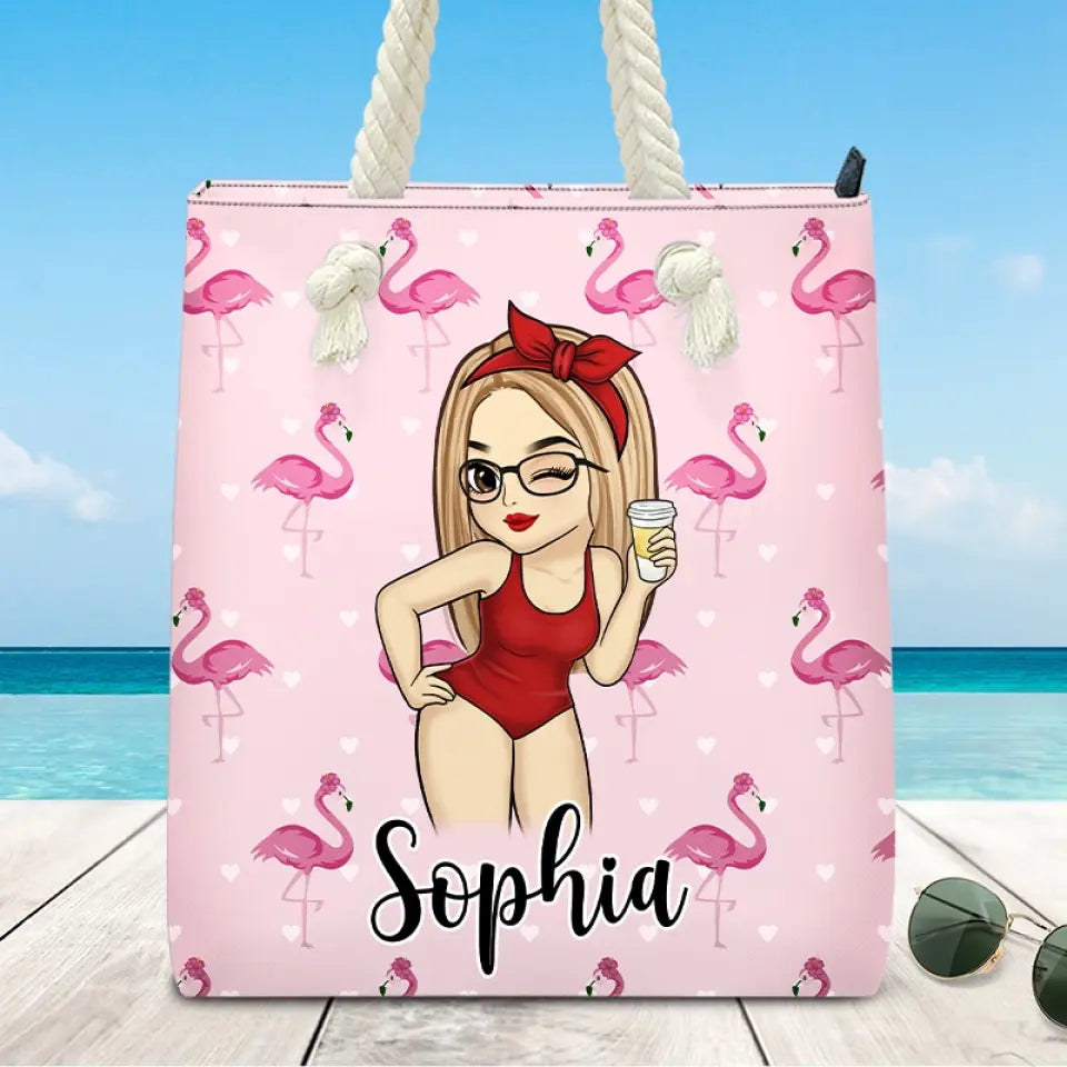 La plage est mon endroit préféré - Sac de plage personnalisé pour meilleure amie - Cadeau de vacances d'été pour meilleures amies, meilleures amies, sœurs