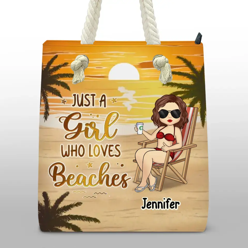 Vivez au soleil, nagez dans la mer - Sac de plage personnalisé Bestie - Cadeau de vacances d'été pour meilleures amies, meilleures amies, sœurs