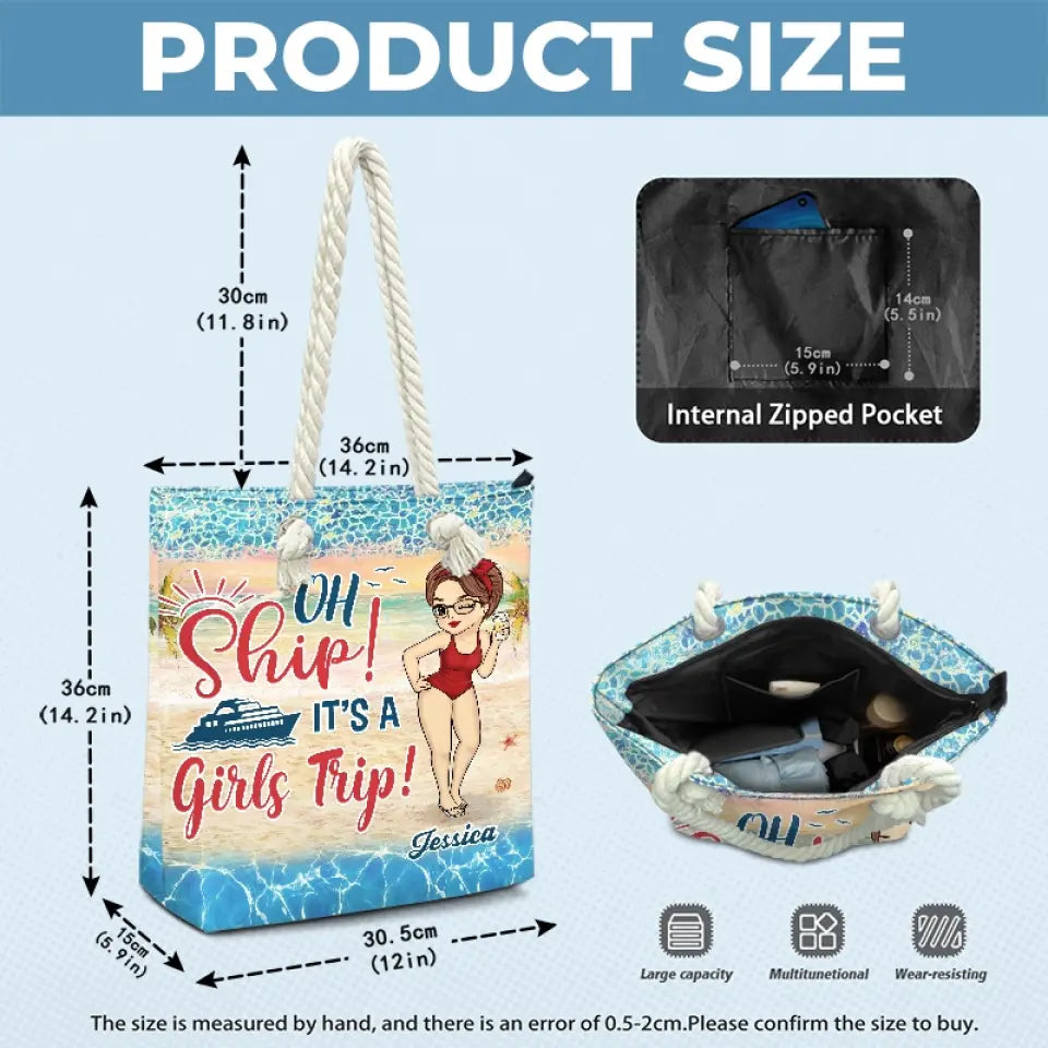 C'est un voyage entre filles ! - Sac de plage personnalisé pour meilleures amies, meilleures amies et sœurs ! Cadeau de vacances d'été