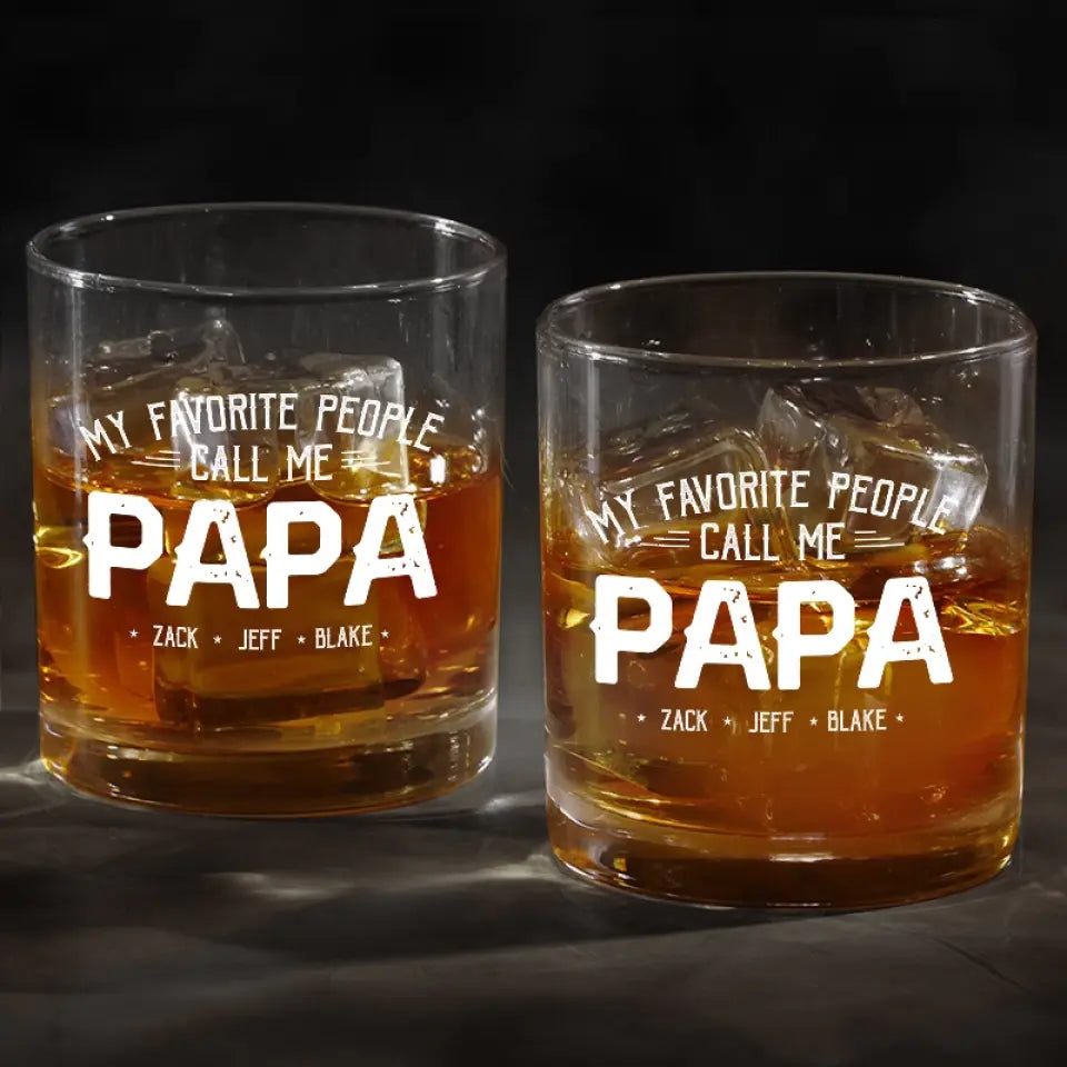 Papa a besoin de whisky - Verre à whisky personnalisé pour la famille - Cadeau pour papa et grand-père