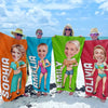 Serviette de plage personnalisée avec photo « L'eau salée guérit toutes les blessures » - Cadeau pour les vacances d'été, un anniversaire ou une fête à la piscine.