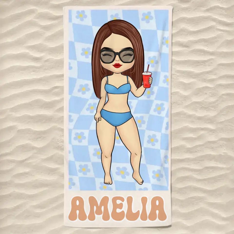 Laissez la mer vous libérer - Serviette de plage personnalisée Bestie - Cadeau de vacances d'été, cadeau de fête de piscine d'anniversaire pour meilleures amies, meilleures amies, sœurs