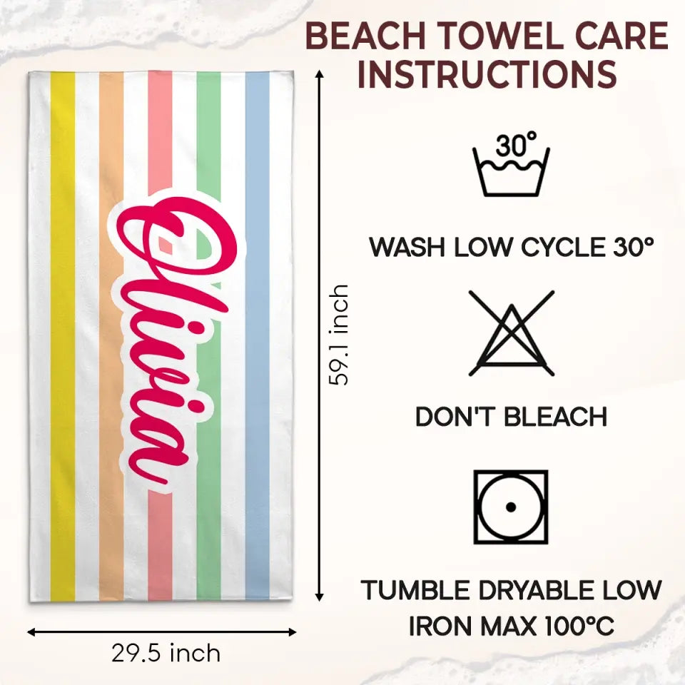Serviette de plage personnalisée « Gone To The Beach » pour meilleure amie - Cadeau de vacances d'été, cadeau d'anniversaire pour une fête au bord de la piscine, pour les meilleures amies, les meilleures amies et les sœurs