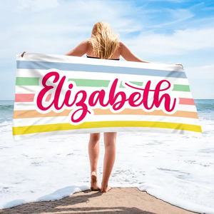 Serviette de plage personnalisée « Gone To The Beach » pour meilleure amie - Cadeau de vacances d'été, cadeau d'anniversaire pour une fête au bord de la piscine, pour les meilleures amies, les meilleures amies et les sœurs