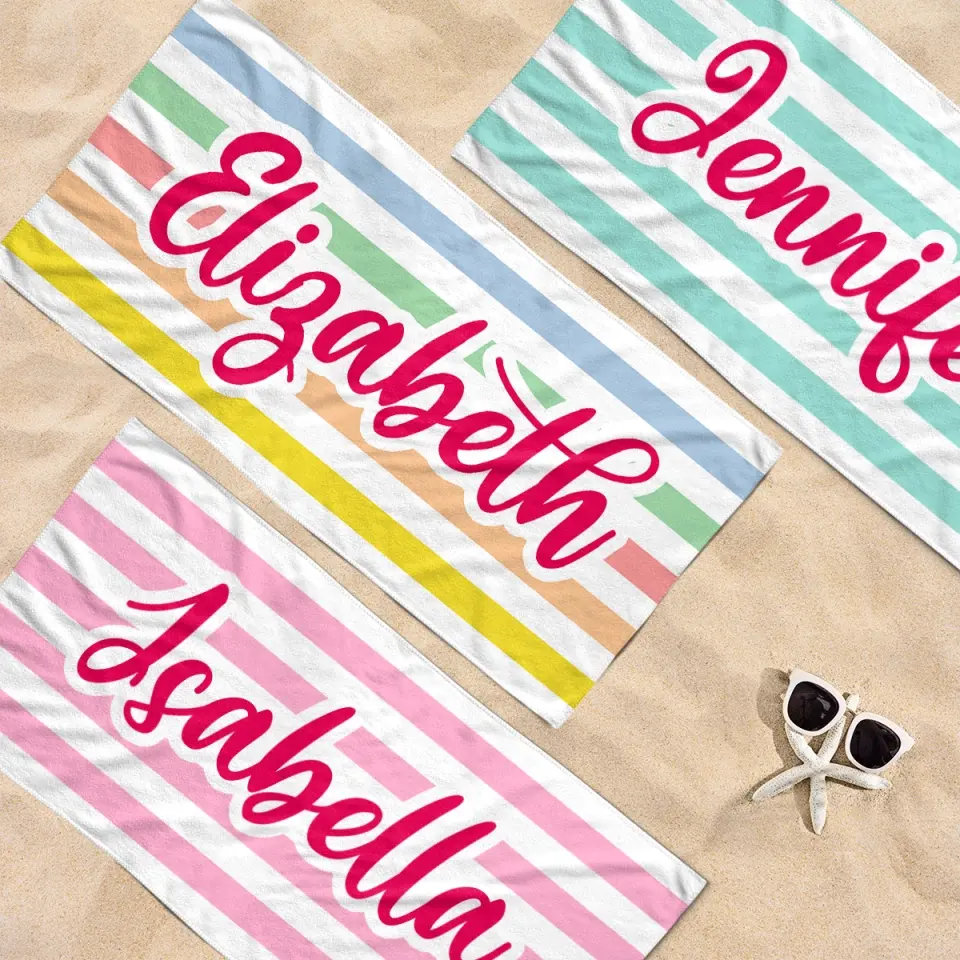 Serviette de plage personnalisée « Gone To The Beach » pour meilleure amie - Cadeau de vacances d'été, cadeau d'anniversaire pour une fête au bord de la piscine, pour les meilleures amies, les meilleures amies et les sœurs