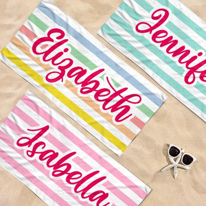 Serviette de plage personnalisée « Gone To The Beach » pour meilleure amie - Cadeau de vacances d'été, cadeau d'anniversaire pour une fête au bord de la piscine, pour les meilleures amies, les meilleures amies et les sœurs