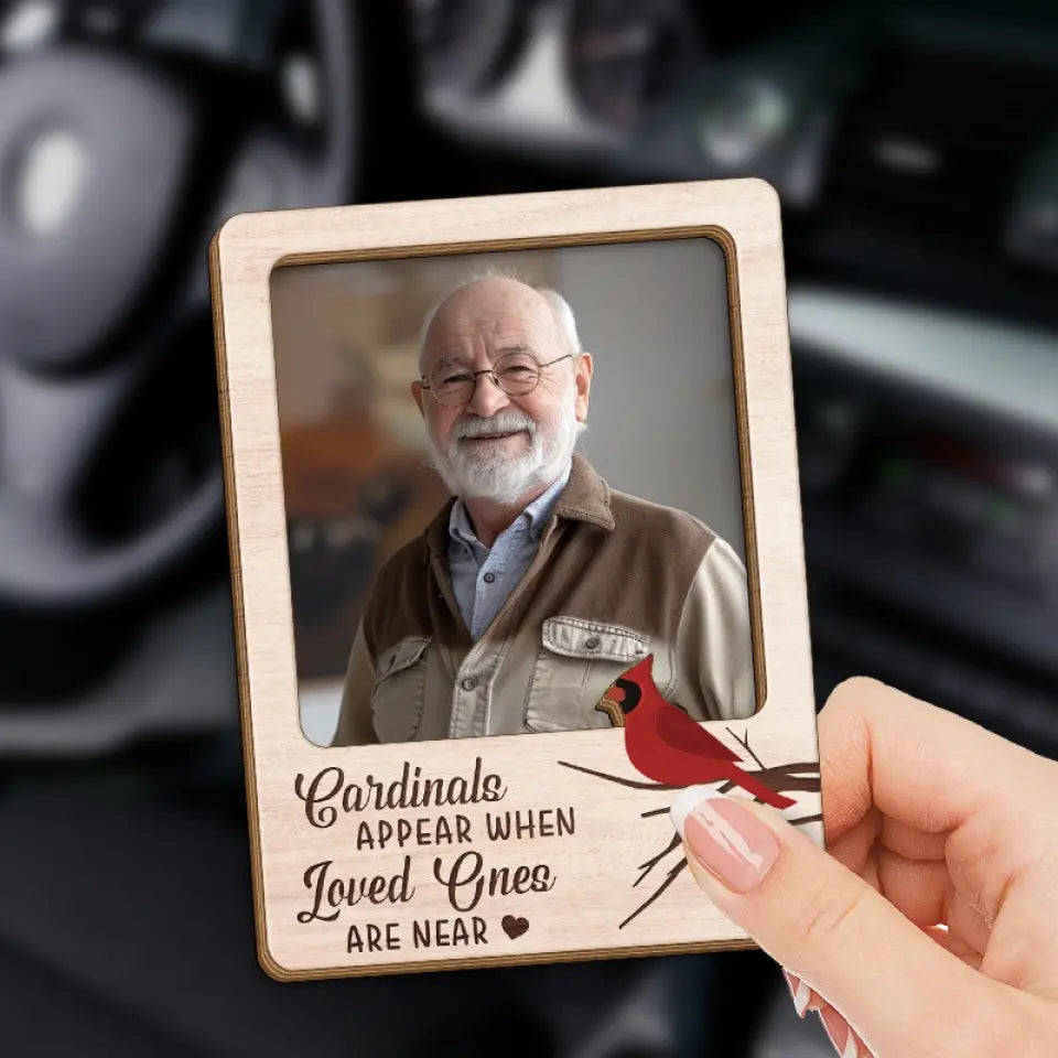 Des photos personnalisées apparaissent lorsque vos proches sont à proximité - Clip de pare-soleil de voiture personnalisé commémoratif - Cadeau de condoléances pour les membres de la famille