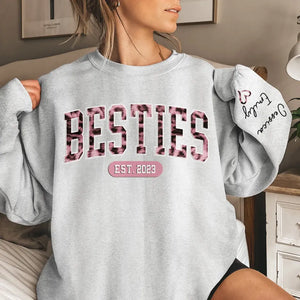 Je compte sur ta mémoire pour me souvenir de mon passé - Sweat-shirt unisexe personnalisé avec motif sur la manche - Cadeau pour meilleures amies, meilleures amies, sœurs