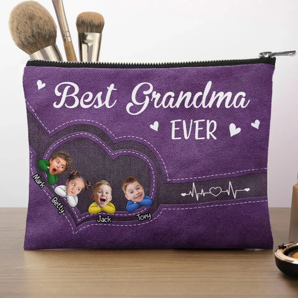 Photo personnalisée « Vous êtes assez bien » - Trousse de maquillage personnalisée pour la famille - Cadeau pour maman, grand-mère