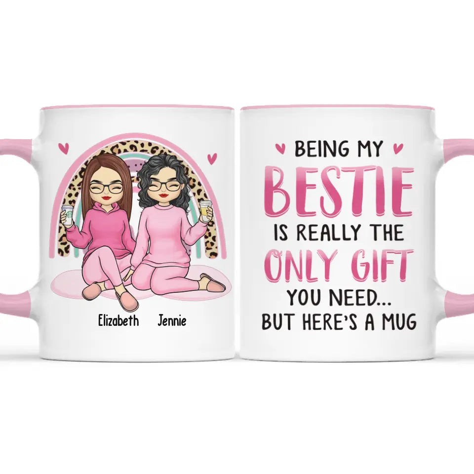 Être ma meilleure amie est vraiment le seul cadeau - Tasse personnalisée avec accents - Cadeau pour meilleures amies, meilleures amies, sœurs