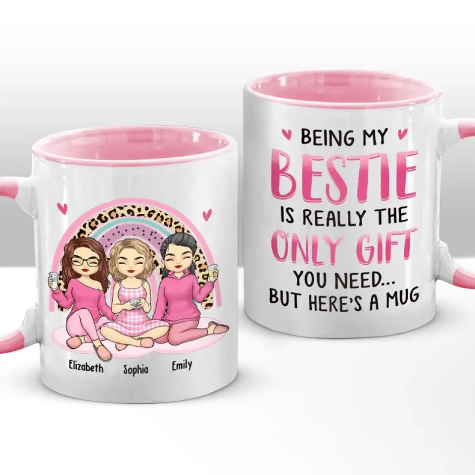Être ma meilleure amie est vraiment le seul cadeau - Tasse personnalisée avec accents - Cadeau pour meilleures amies, meilleures amies, sœurs