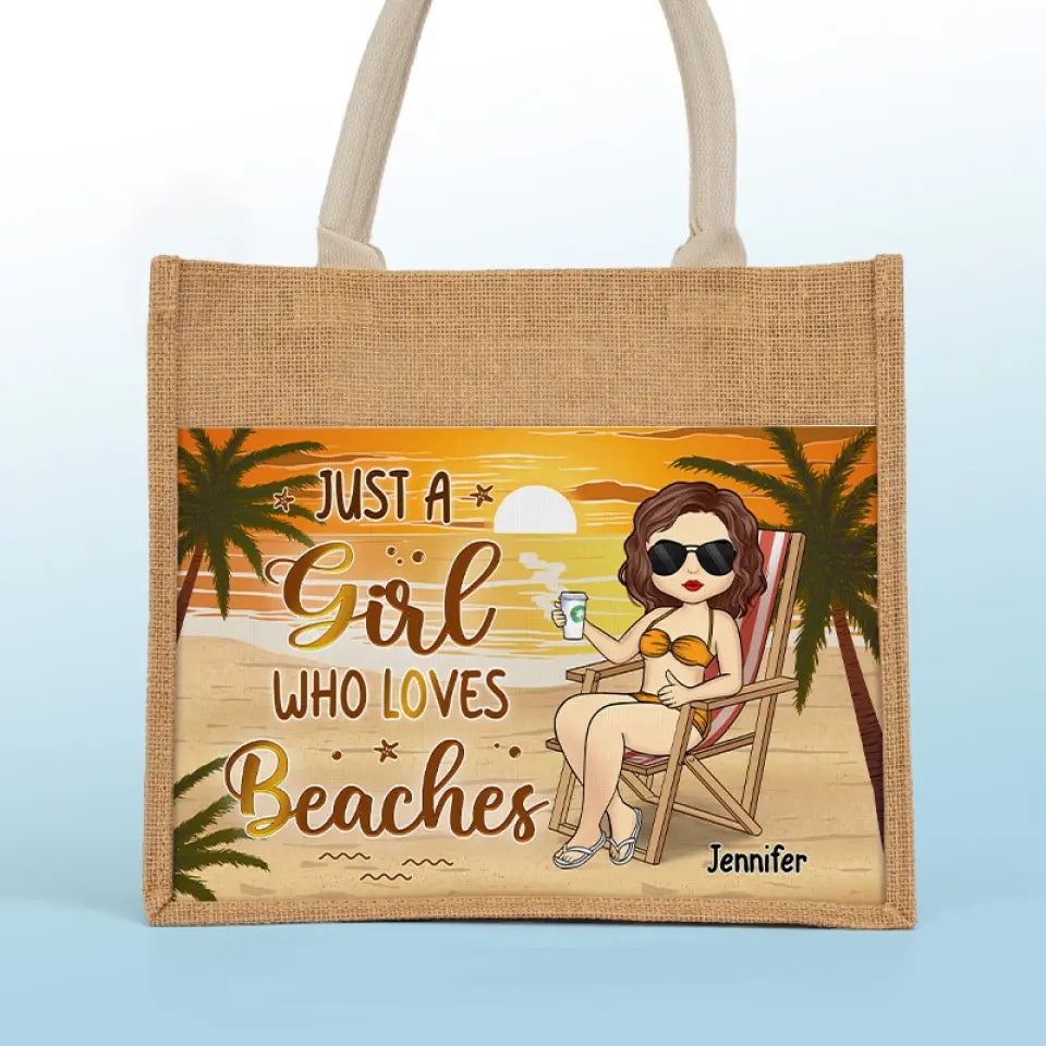 La vie est plus belle à la plage - Sacs fourre-tout personnalisés pour meilleures amies, sacs fourre-tout en jute, sacs de plage - Cadeau pour meilleures amies, meilleures amies, sœurs