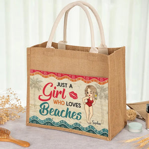 Vacances d'été - Sacs fourre-tout personnalisés pour meilleures amies, sacs fourre-tout en jute, sacs de plage - Cadeau pour meilleures amies, meilleures amies, sœurs