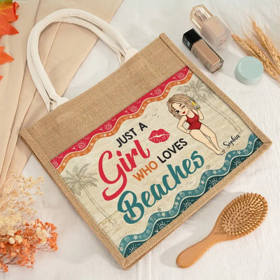 Vacances d'été - Sacs fourre-tout personnalisés pour meilleures amies, sacs fourre-tout en jute, sacs de plage - Cadeau pour meilleures amies, meilleures amies, sœurs