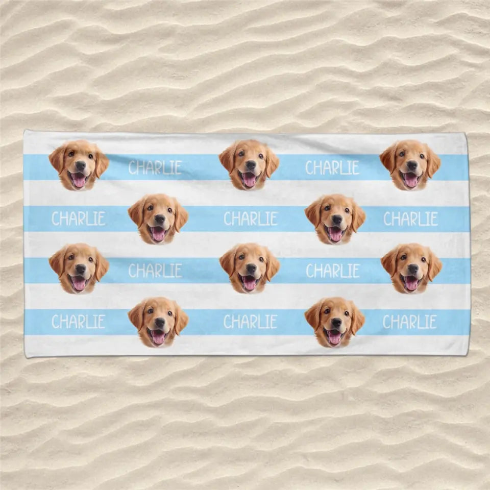 Photo personnalisée : journées d'été et câlins d'animaux - Chien
 Serviette de plage personnalisée avec chat - Cadeau de vacances d'été, cadeau d'anniversaire pour les propriétaires d'animaux et les amoureux des animaux