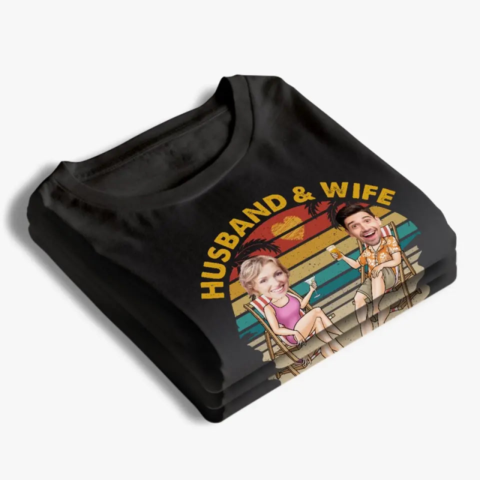 Partenaires de voyage photo personnalisés pour la vie - T-shirt, sweat à capuche et sweat-shirt unisexe personnalisé pour couple - Cadeau pour mari et femme, anniversaire
