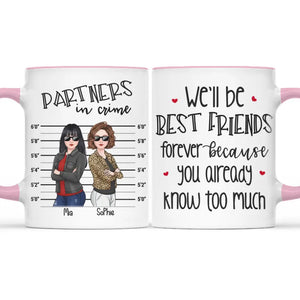 Nous serons les meilleurs amis pour toujours - Tasse personnalisée avec accents personnalisés Bestie - Cadeau pour les meilleures amies, BFF, sœurs