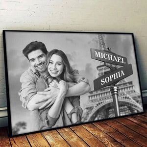 Photo personnalisée « Tu es ma plus grande aventure » - Affiche horizontale personnalisée pour couple - Cadeau pour mari et femme, anniversaire