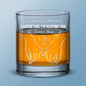 Tu m'as eu au bonjour - Verre à whisky personnalisé pour couple - Cadeau pour mari et femme, anniversaire