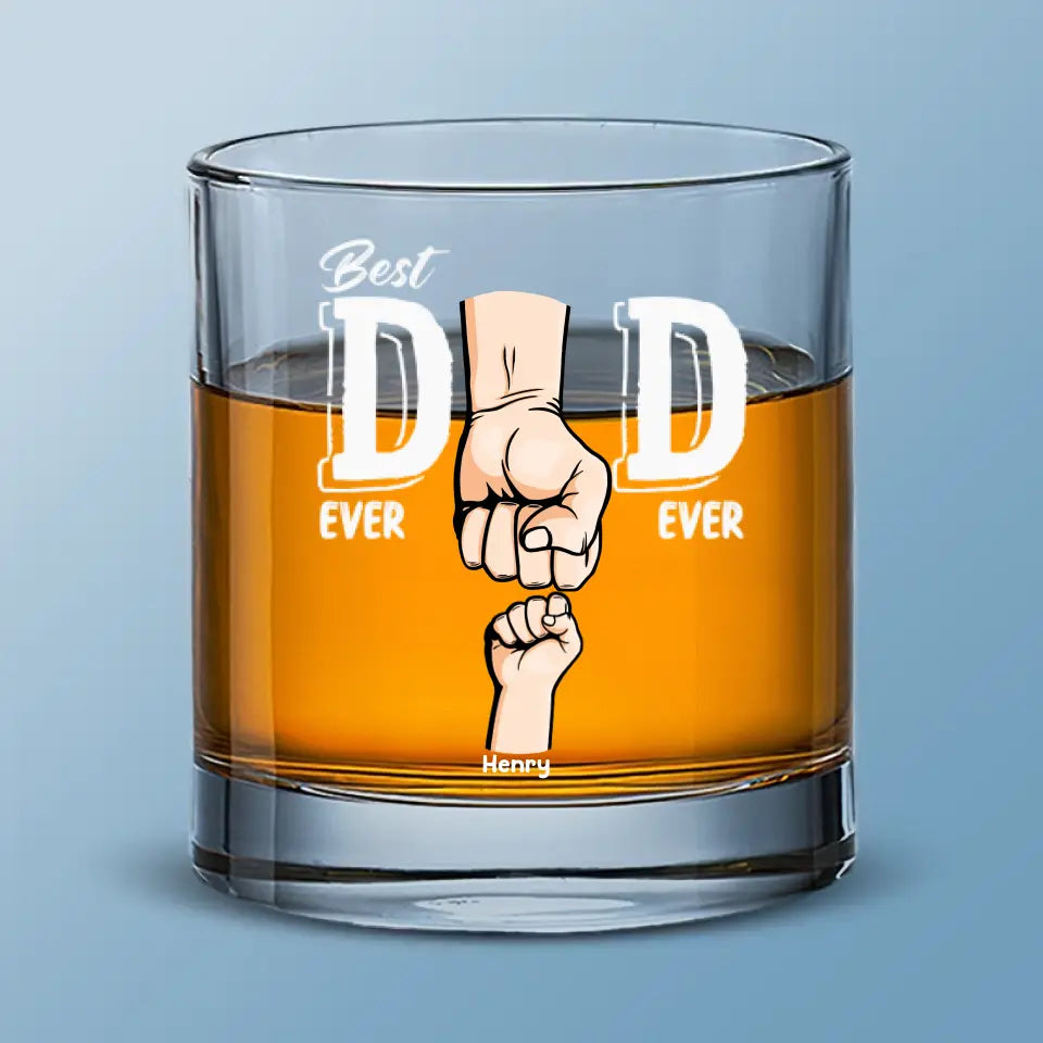 Notre bosse est ma motivation - Verre à whisky personnalisé pour la famille - Cadeau pour papa, grand-père