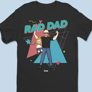 Rad Dad - T-shirt, sweat à capuche et sweat-shirt unisexe personnalisé pour la famille - Cadeau pour papa