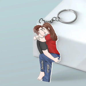 Tu fais partie de mon existence, de moi-même - Porte-clés personnalisé en acrylique pour couple - Cadeau pour mari et femme, anniversaire