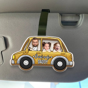 Coffre-fort photo personnalisé - Clip de pare-soleil de voiture personnalisé pour la famille - Cadeau pour les membres de la famille