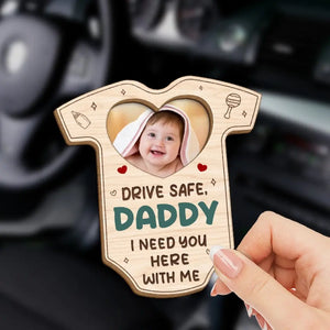 Photo personnalisée « J'ai besoin de toi ici » - Clip de pare-soleil de voiture personnalisé pour la famille - Cadeau pour les membres de la famille