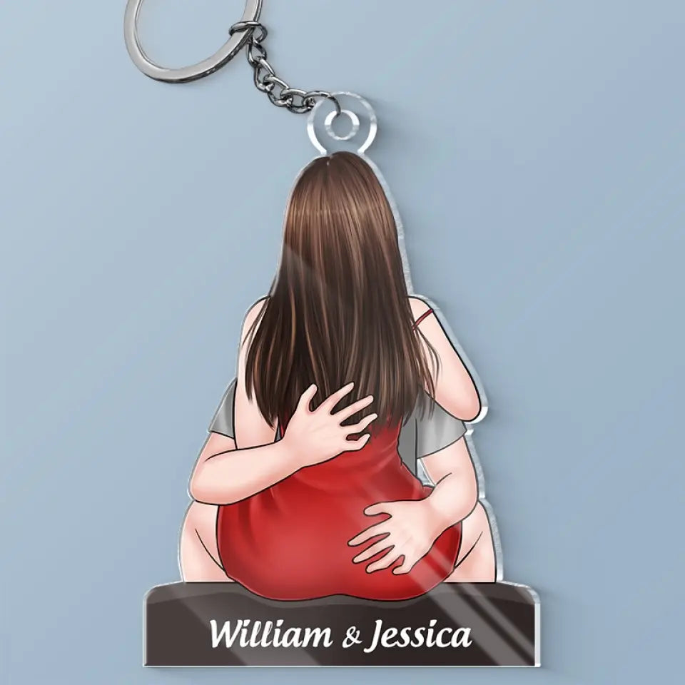 Tu es mon partenaire de crime, mon partenaire pour la vie - Porte-clés personnalisé en acrylique pour couple - Cadeau pour mari et femme, anniversaire