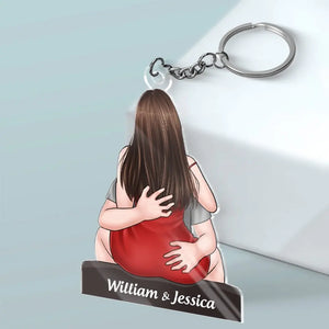 Tu es mon partenaire de crime, mon partenaire pour la vie - Porte-clés personnalisé en acrylique pour couple - Cadeau pour mari et femme, anniversaire