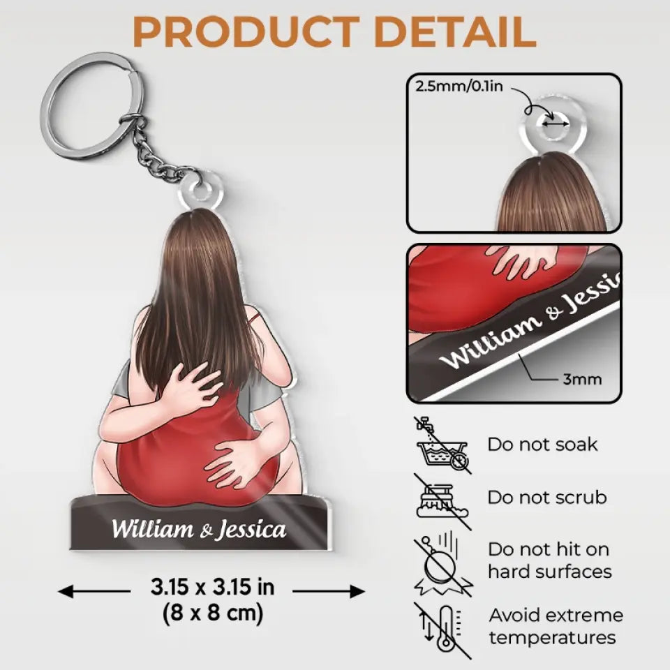 Tu es mon partenaire de crime, mon partenaire pour la vie - Porte-clés personnalisé en acrylique pour couple - Cadeau pour mari et femme, anniversaire