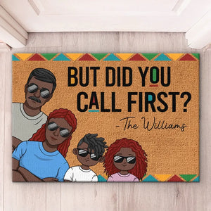 Notre famille a l'air cool - Tapis décoratif personnalisé pour la maison - Cadeau de pendaison de crémaillère pour les membres de la famille