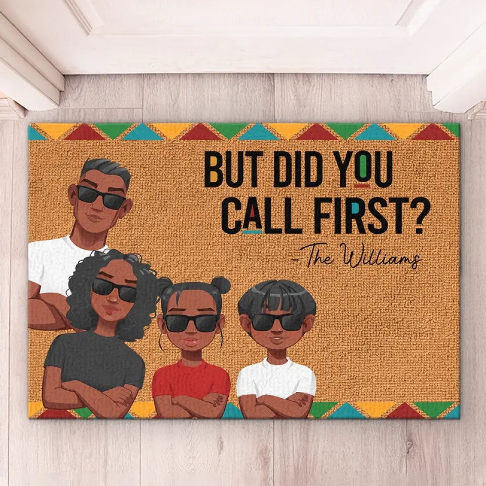Passer du temps en famille est un cadeau - Tapis décoratif personnalisé pour la maison - Cadeau de pendaison de crémaillère pour les membres de la famille