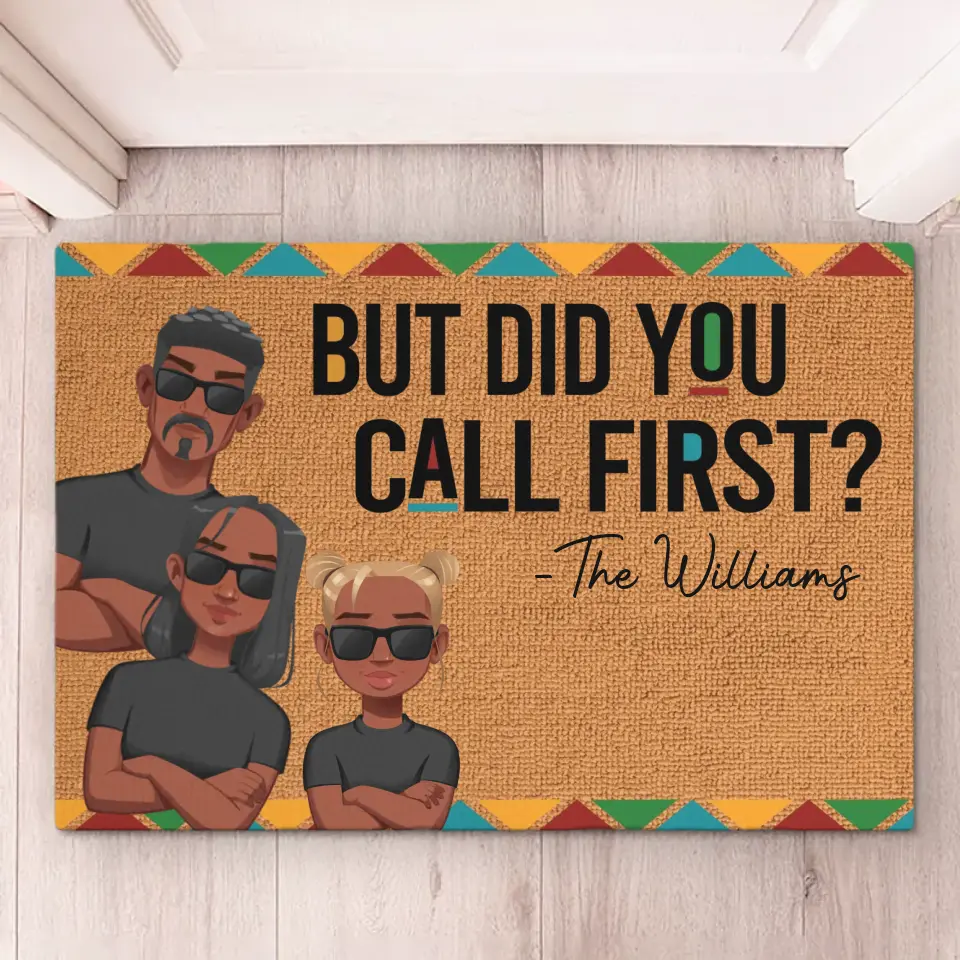 Passer du temps en famille est un cadeau - Tapis décoratif personnalisé pour la maison - Cadeau de pendaison de crémaillère pour les membres de la famille