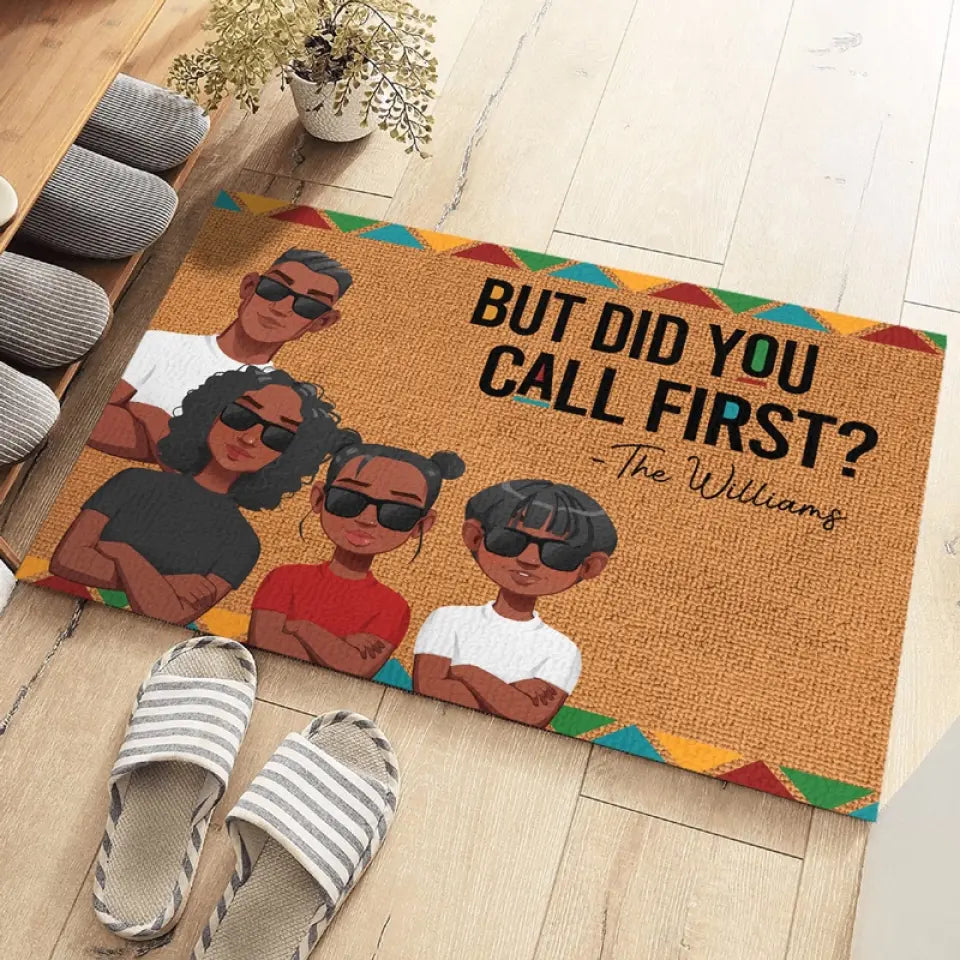 Passer du temps en famille est un cadeau - Tapis décoratif personnalisé pour la maison - Cadeau de pendaison de crémaillère pour les membres de la famille